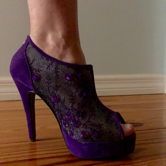 Peep toe high heel shoes size 7 - Picture 4 of 4